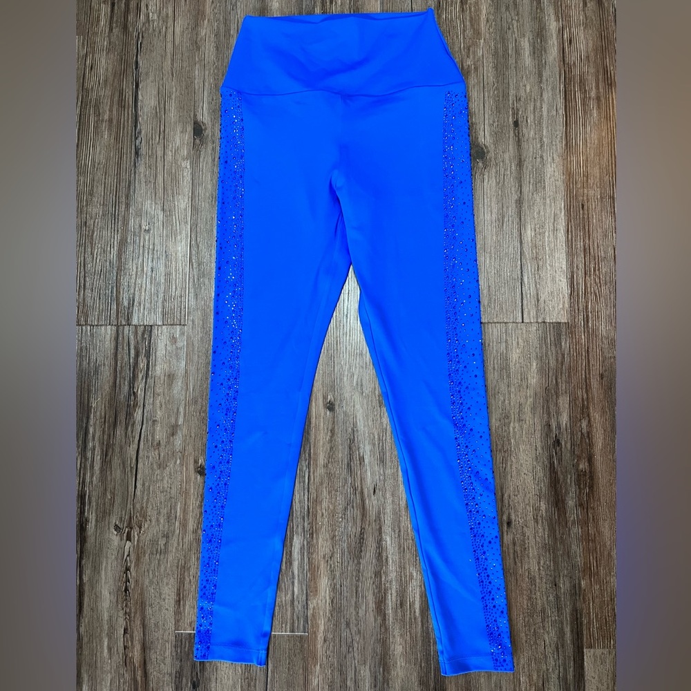 Luxe Lady Fit Cobalt Blue Diamond Sports Bra AND Leggings